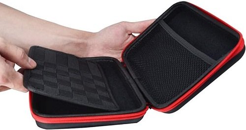 Hard Protective Bag Travel Case Organizer Holder for Diabetic Supplies, Diabetes Testing Kit, Blood Glucose Meter Monitor, Test Strips, Syringes, Lancets, Needles (Black)
