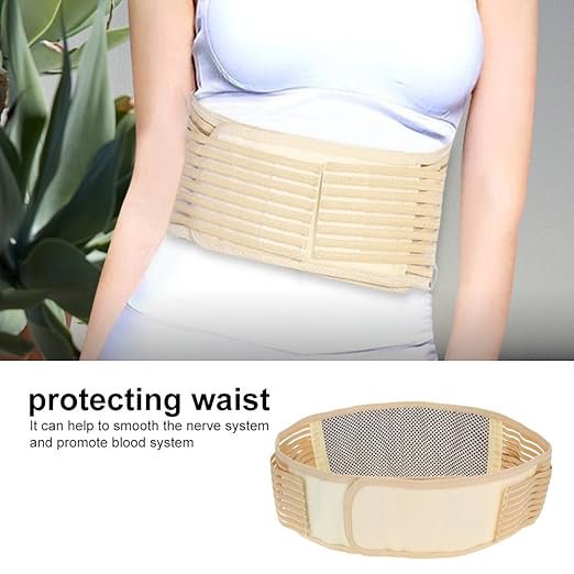 Self-Heating Lumbar Back Support Belt, Anti Fatigue Spine Injury Prevention Back Waist Brace Belt Band Support Protector, Pain & Discomfort Relief from Slipped Disc, Backache