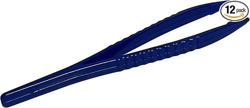 Disposable Sterile Forceps Tweezers 5inch 125mm length Individually Wrapped Solid Blue Pack of 12